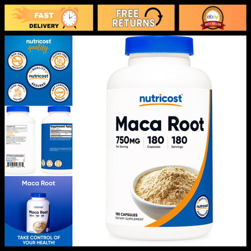 Maca root capsules 750mg 180 - capsules,